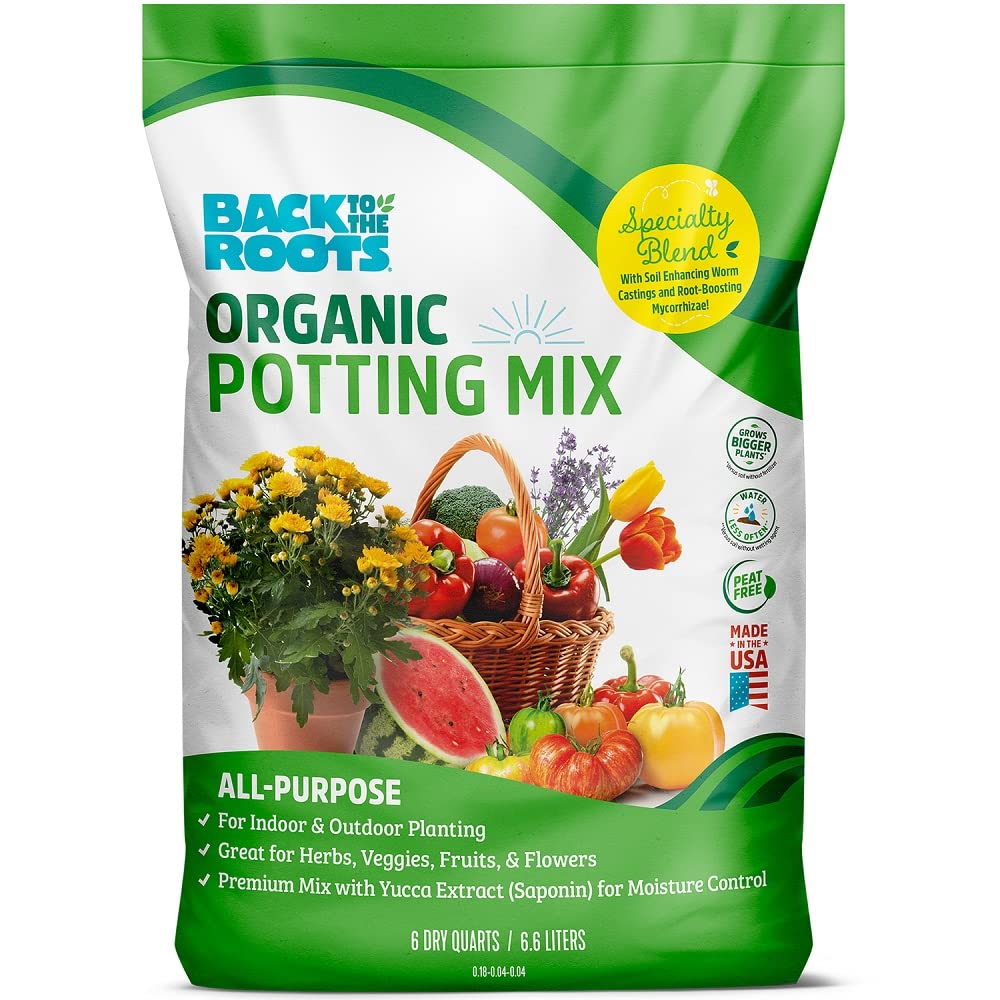 Back to the Roots Organic Coir, 51 Quart Expanding Soil, Great for Seeds and Potting